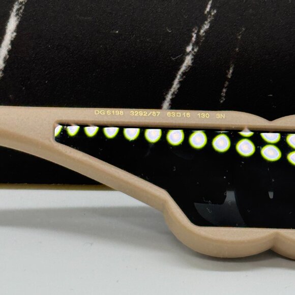 NEW DOLCE&GABBANA DG6198 329287 SQUARE SUNGLASSES DG6198 3292/87 BEIGE - Picture 7 of 9